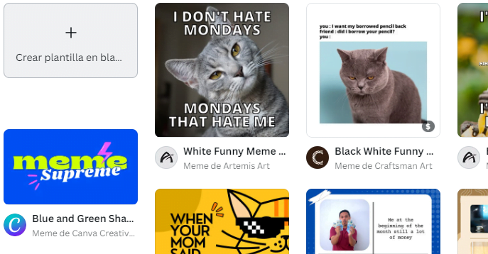 Canva: - Canva: Potencia Tu Estrategia De Marketing Digital Creando Contenido Visual Atractivo Plantillas Meme