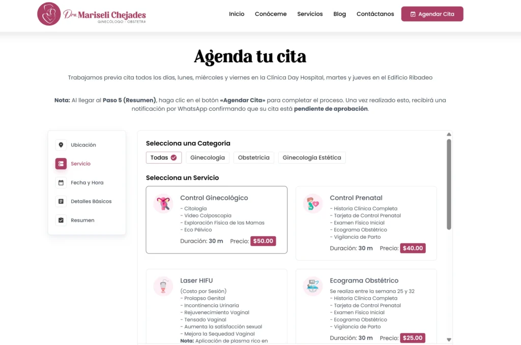 agendar cita dra mariseli chajedes