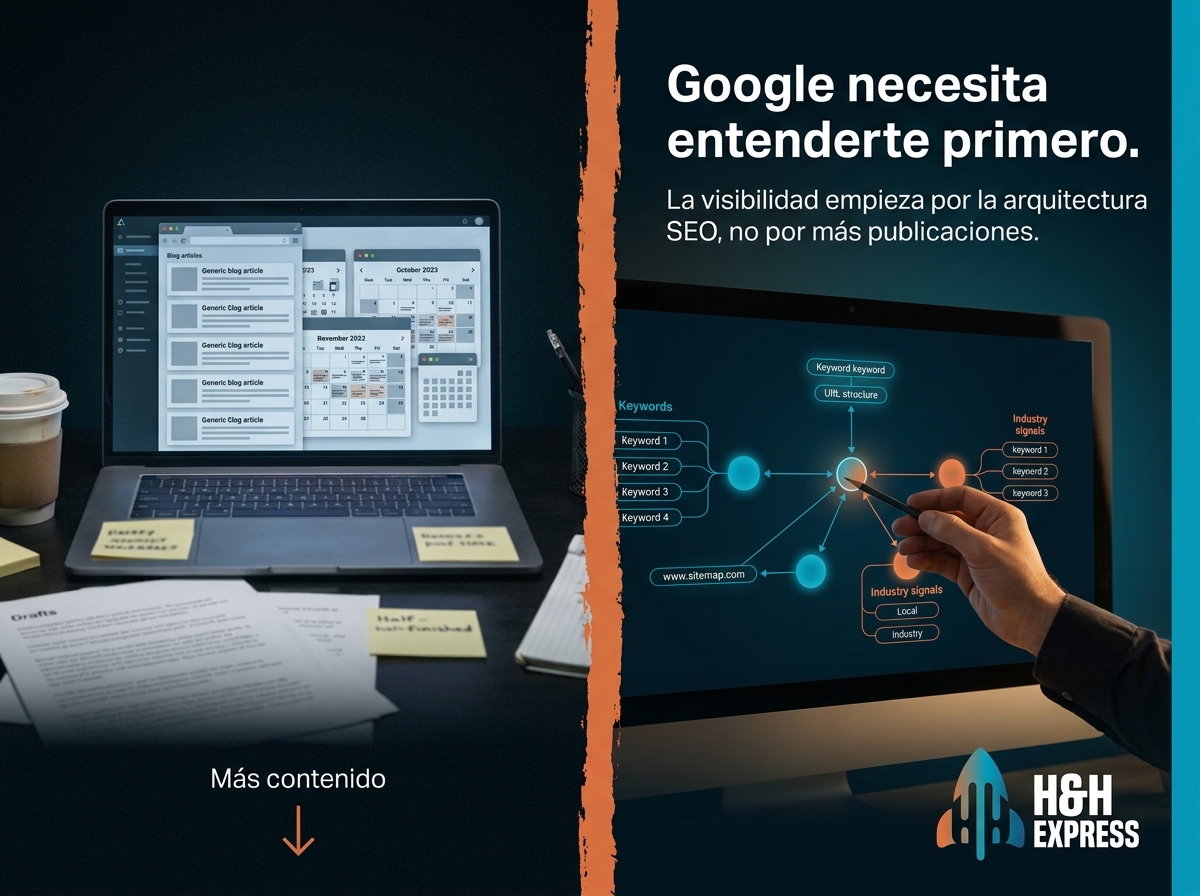 Tu presencia digital no falla por falta de contenido: falla cuando Google no entiende a quién debe mostrarte primero